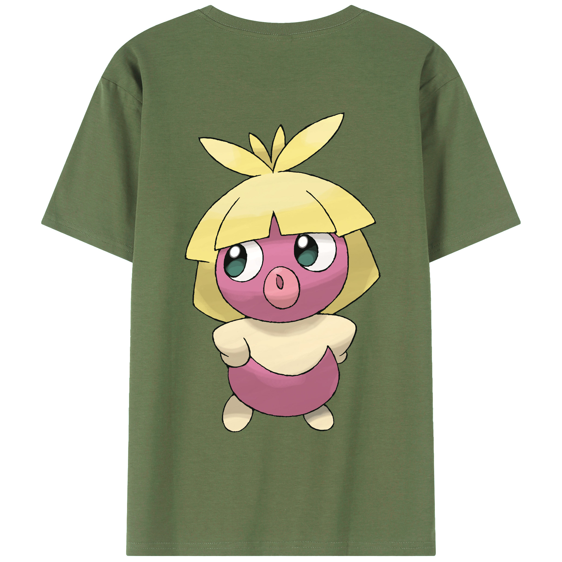 （画像用） ポケットモンスター Pokémon 綿100％ メンズ半袖Tシャツ（バックプリント） 通気性